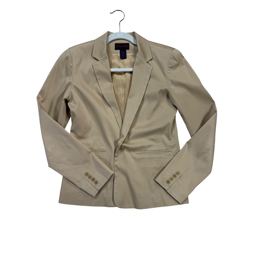 Ralph Lauren Vtg Blazer Women S Ex Vintage Single Button Cotton Jacket